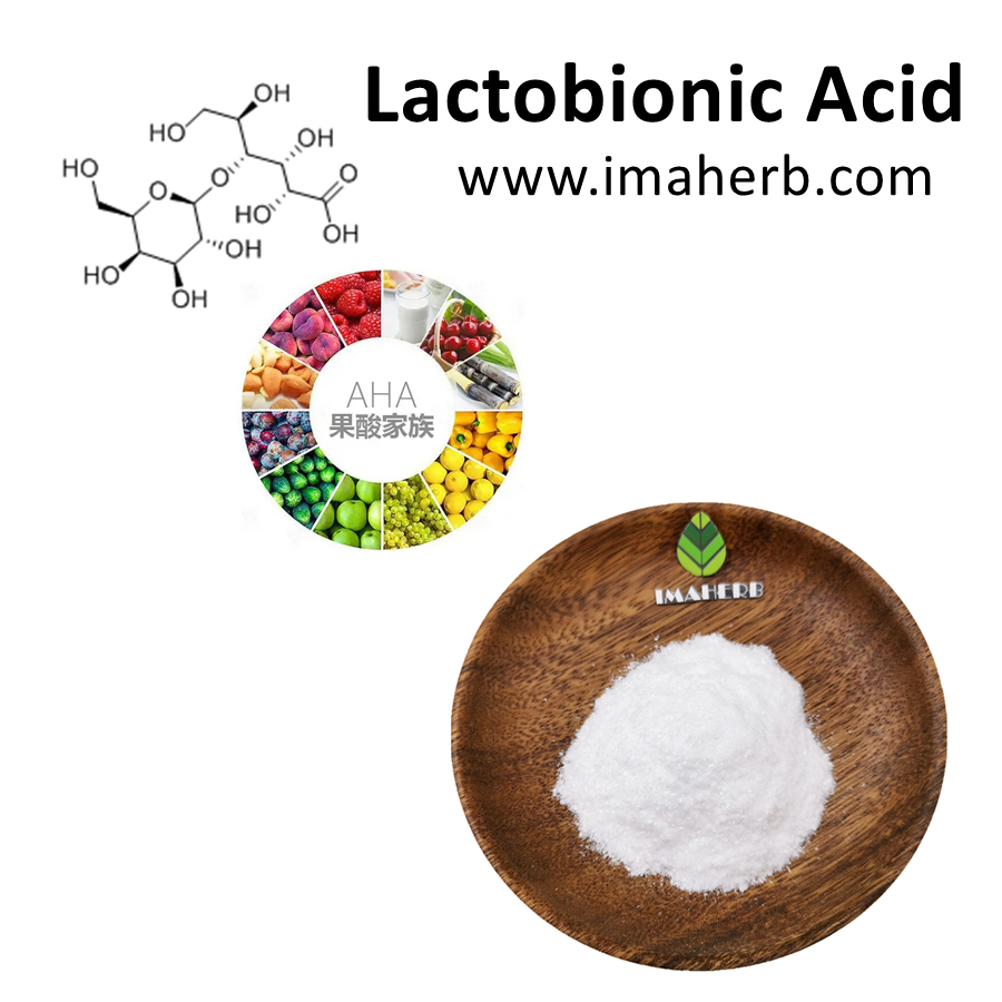 Polvo de ácido lactobiónico de grado cosmético IMAHERB 99% para la limpieza de los poros