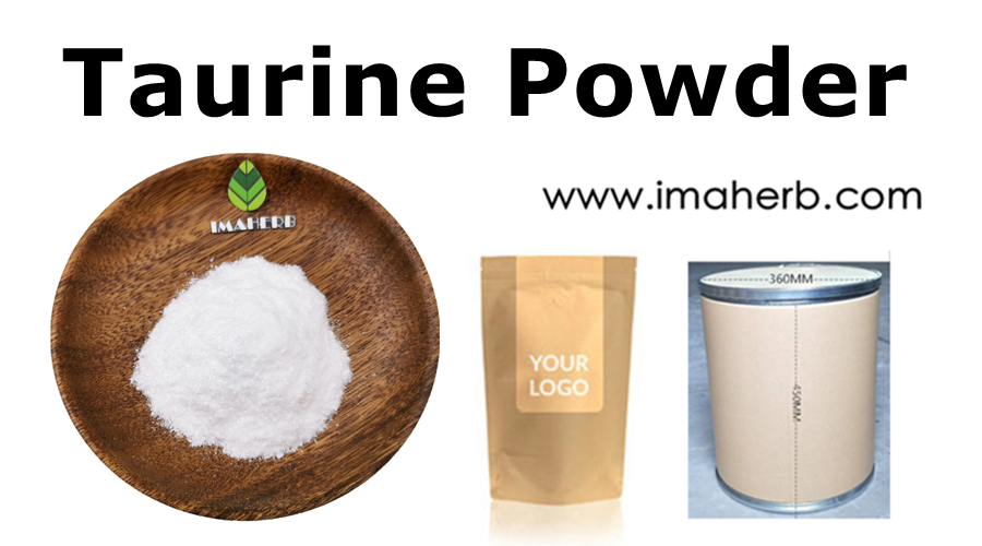 IMAHERB proporciona precio al por mayor L-Taurina en polvo Suplemento nutricional Polvo de taurina potenciador natural de alta calidad