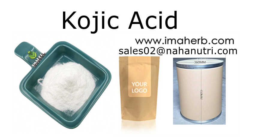 Polvo de ácido kójico de grado cosmético de ácido kójico popular de alta pureza para blanquear la piel de IMAHERB